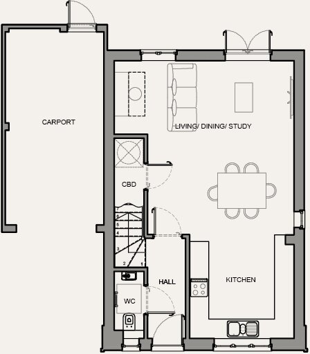 The Evegate - Detached ground floor