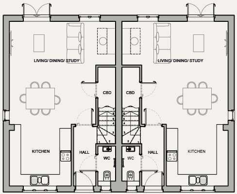 The Evegate - Semi Detached ground floor